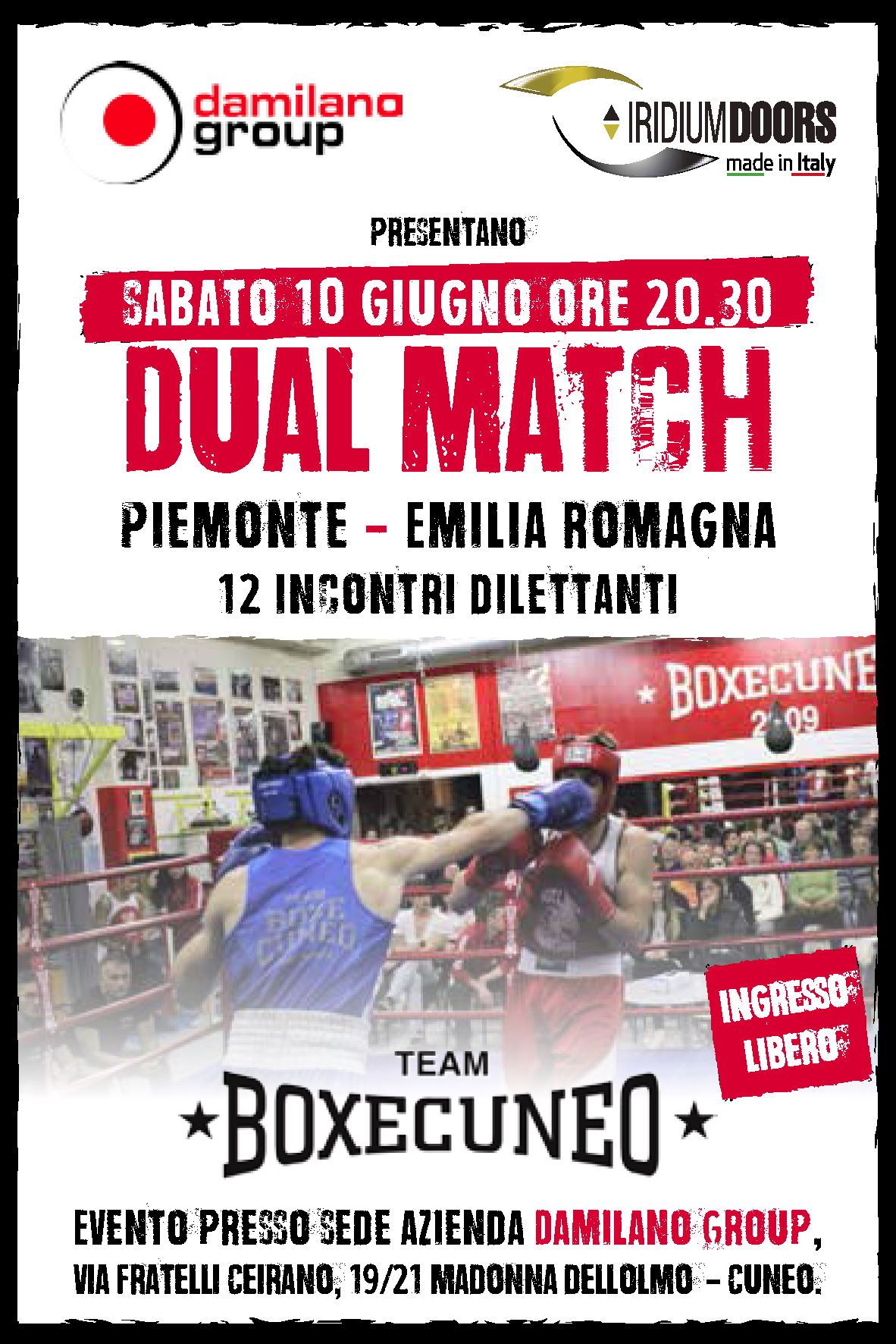 Boxe Dual Match 2017 – un’occasione per sostenere lo sport